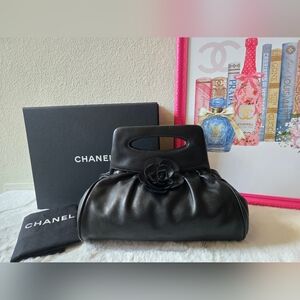 Chanel Camellia Frame Top Handle Bag
